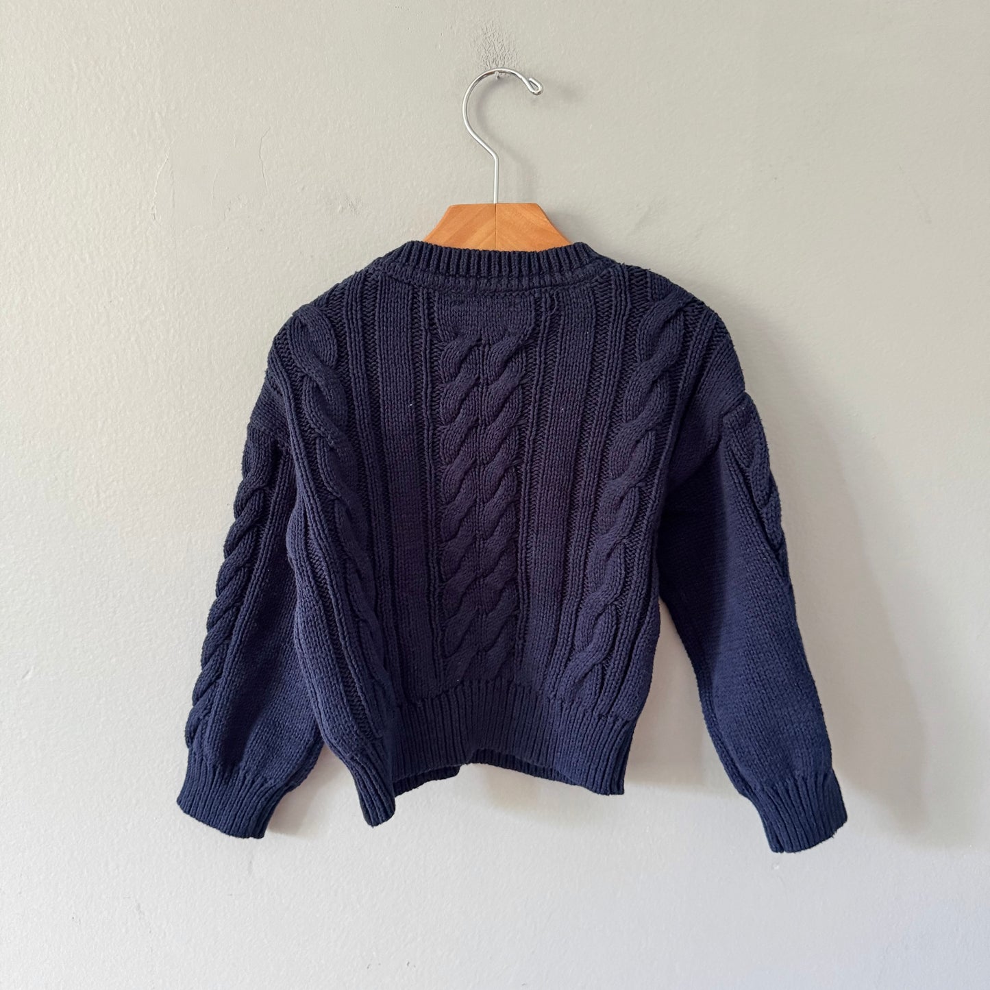 Roots / Navy cable knit pullover / 3T