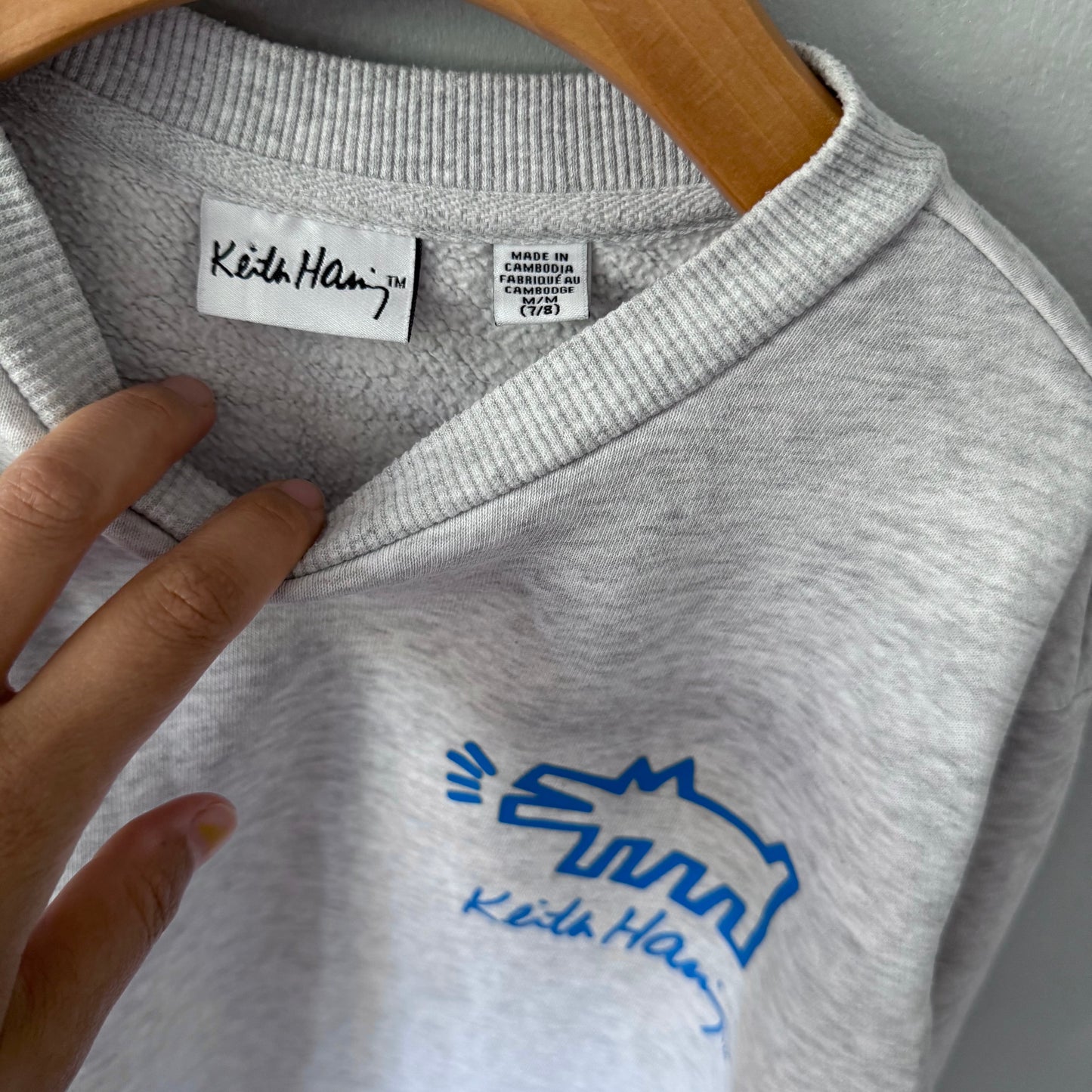Keith Haring / Light grey sweatshirt / 7-8Y - 2 Available