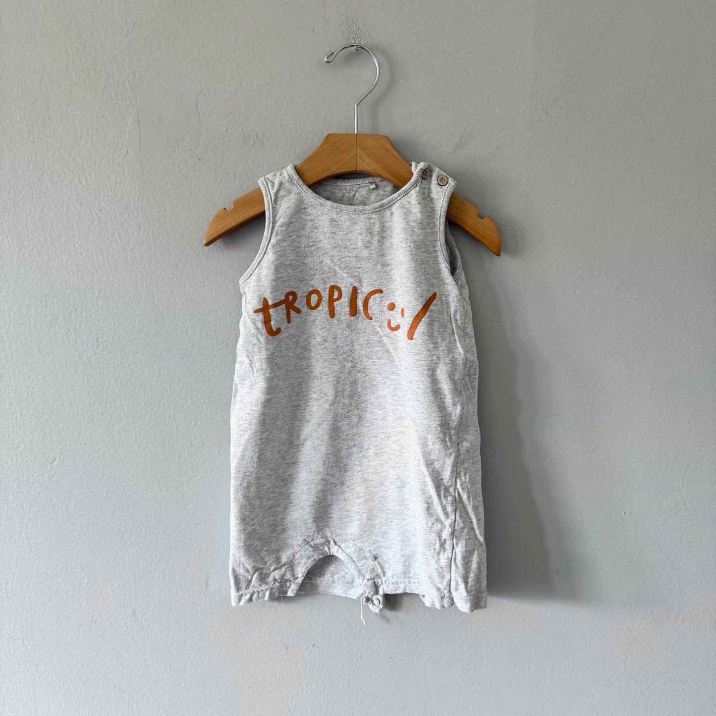 Tu / Combinaison sans manches gris clair / 12-18M