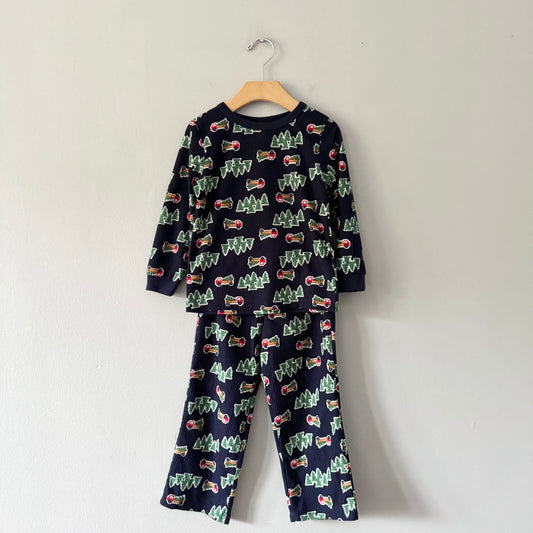 Joe Fresh / Navy holiday pajama set / 4T
