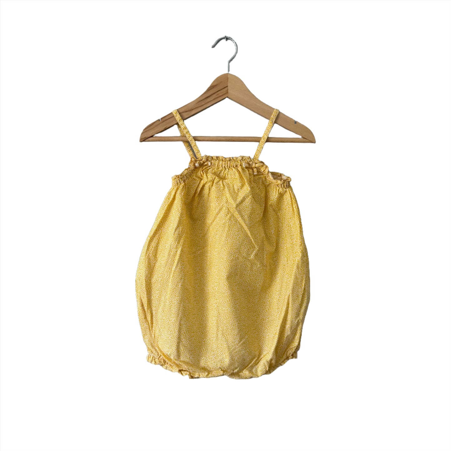 H&M / Yellow cami bubble romper / 18-24M