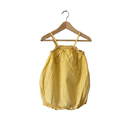 H&M / Yellow cami bubble romper / 18-24M