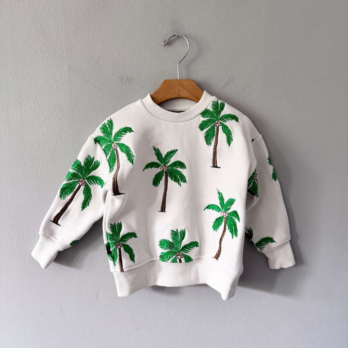 Birdz / White x palm tree sweatshirt / 3Y