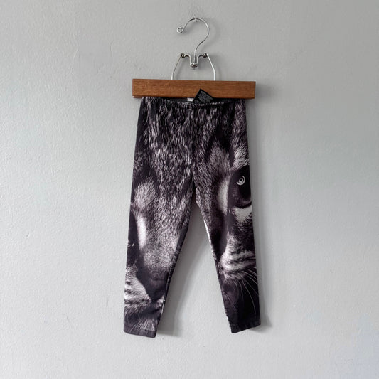 Mad Engine / Black x white leggings / 2Y