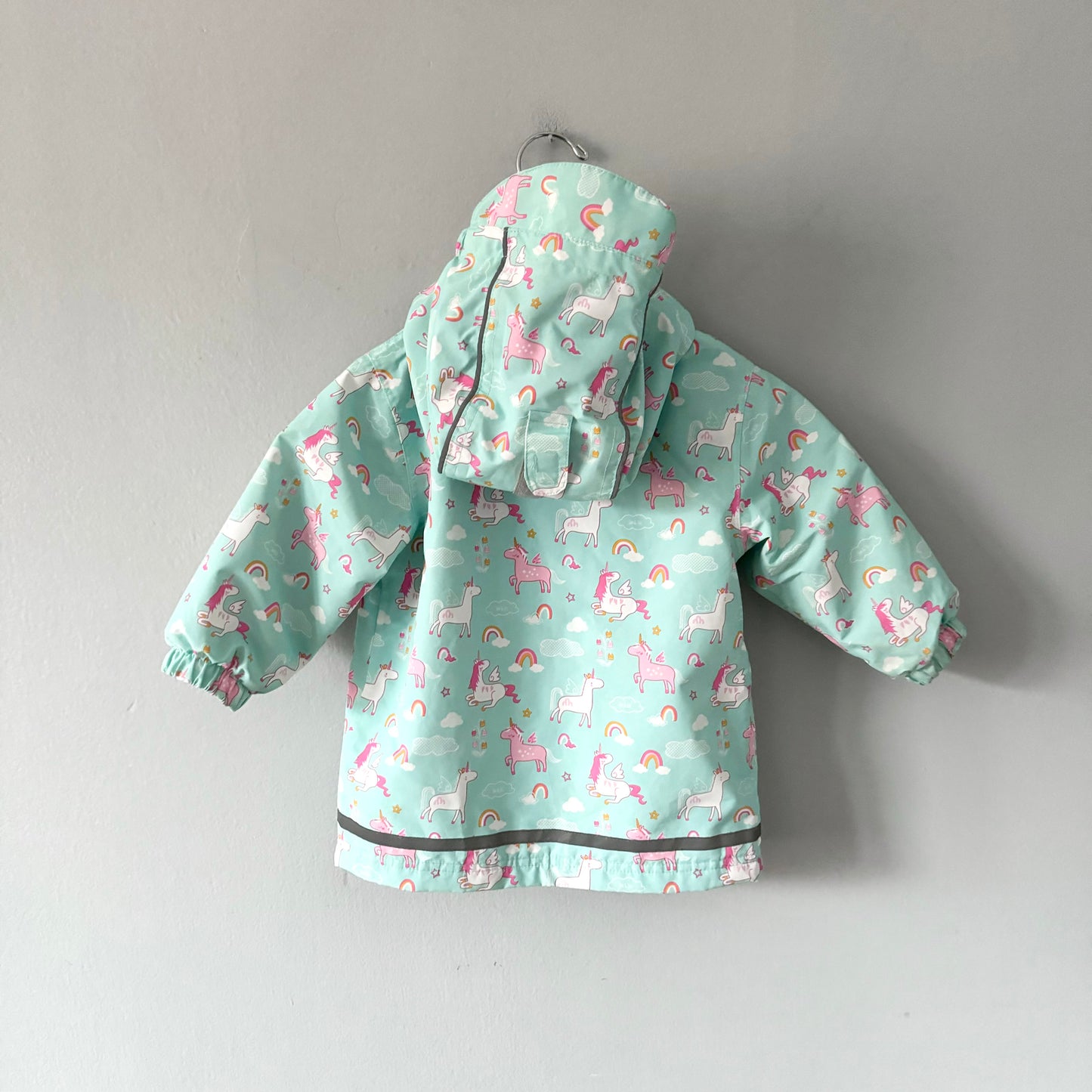 Jan & Jul / Fleece lined jacket - Unicorn, light green / 1T