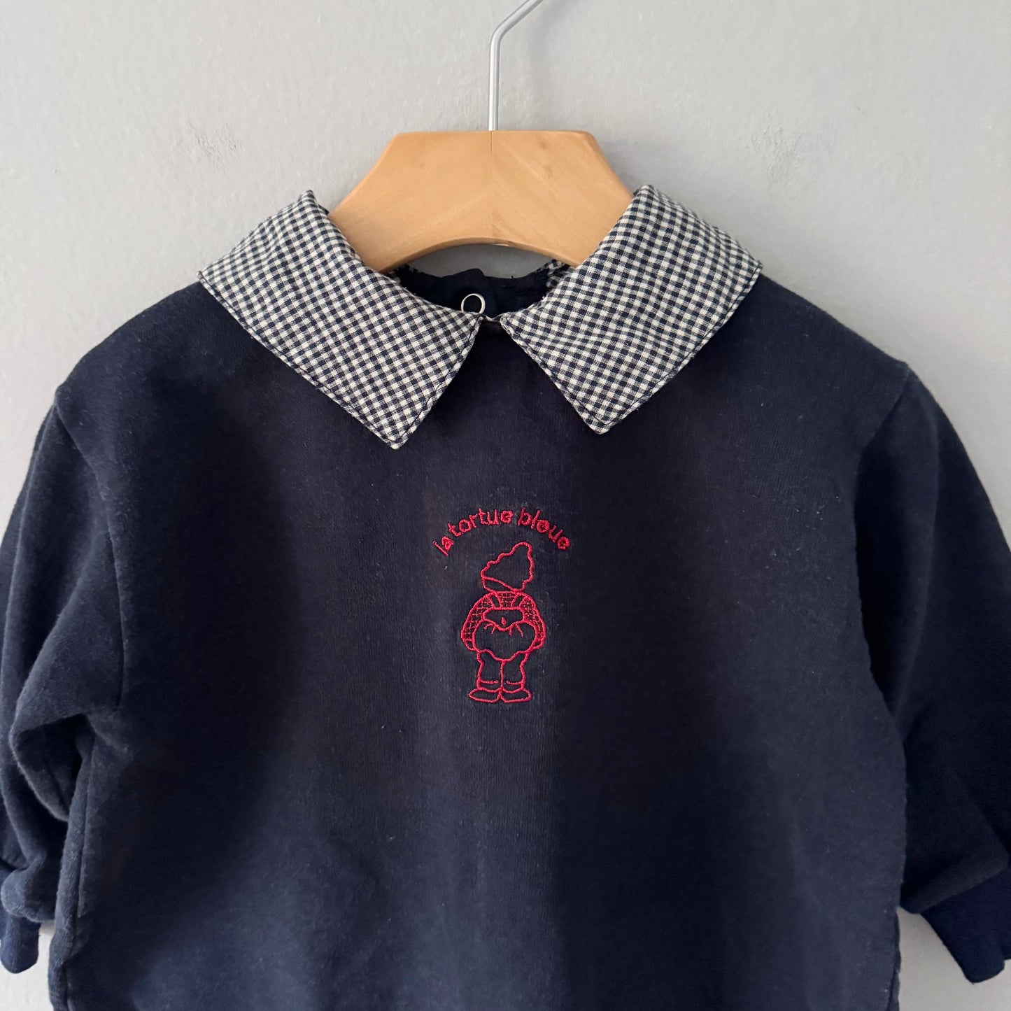 Vintage / La Tortue Bleue crew romper / 24M