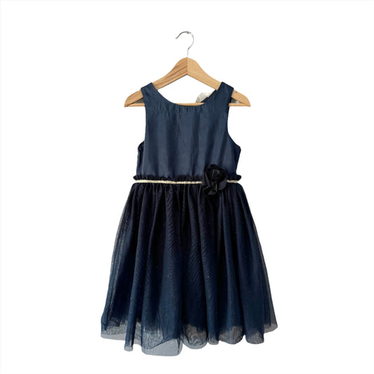 H&M / Navy party dress / 4-5Y