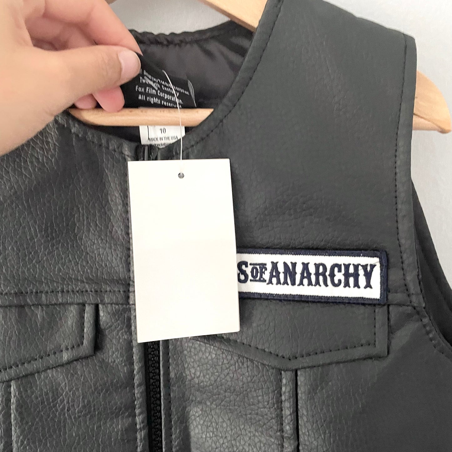 Sons of Anarchy / Faux leather vest / 10Y - New with tag