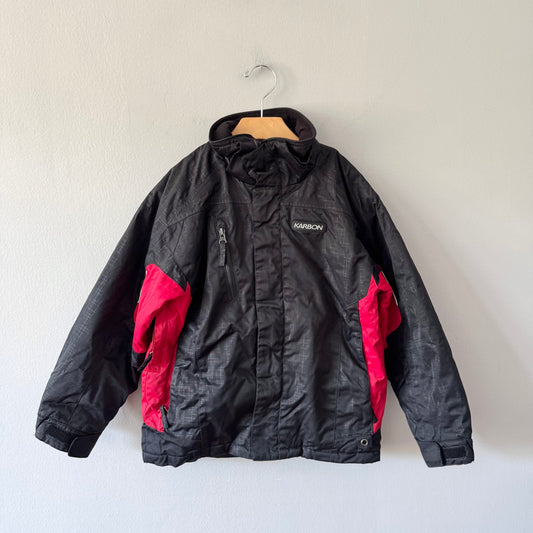 Karbon / Black x red winter jacket / 8Y
