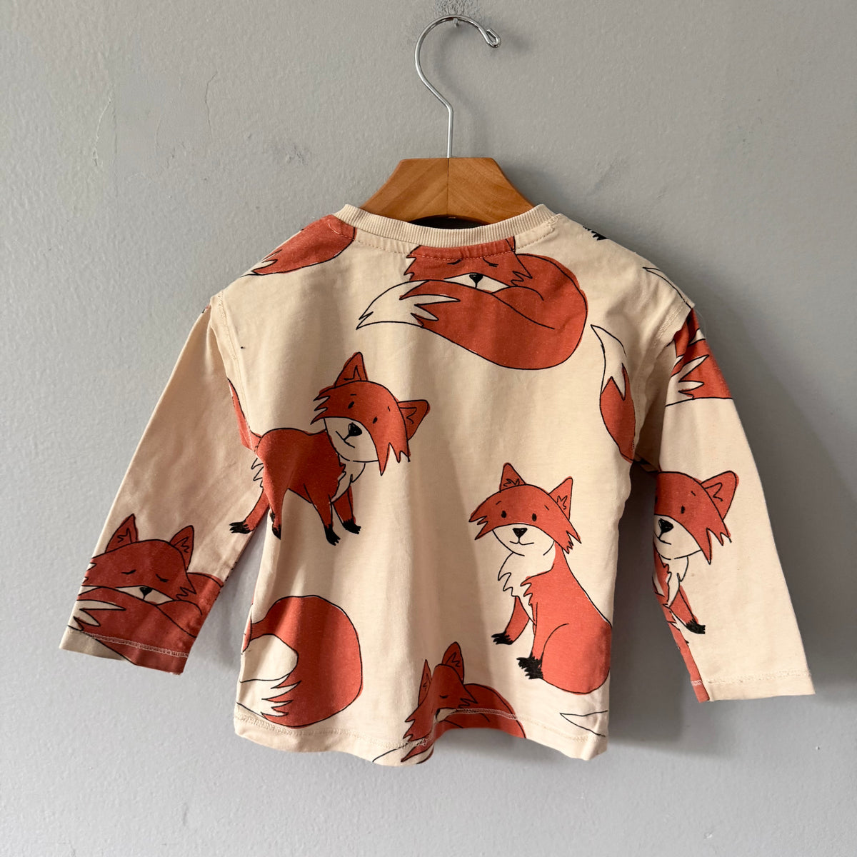 Zara / Beige x fox long sleeve / 12-18M