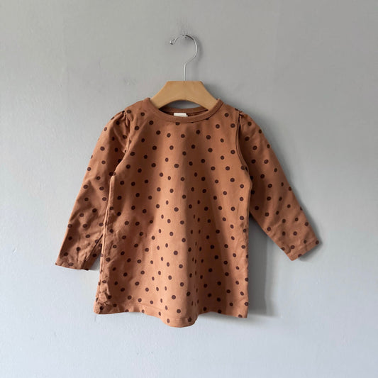 Alana / Brown x dots long sleeve dress / 98