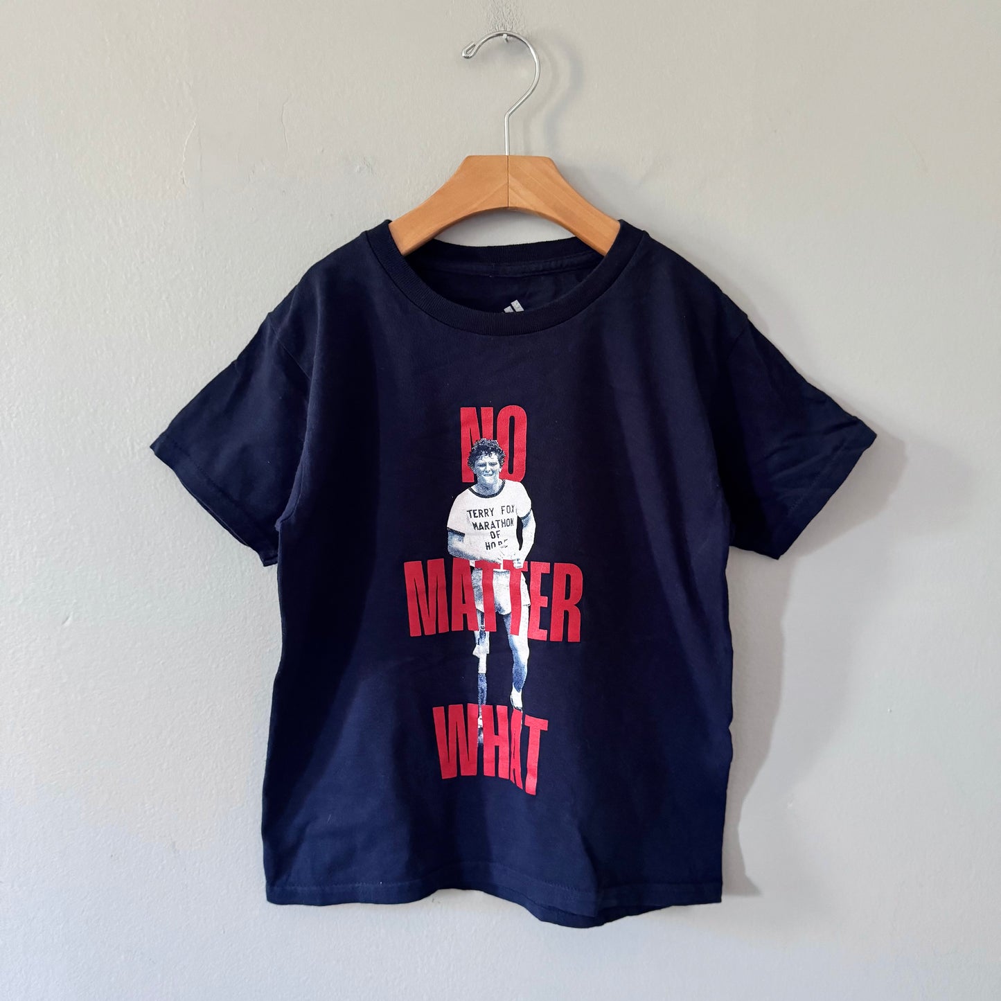 Adidas x Terry Fox / Navy T-shirt / XS(6-7Y)