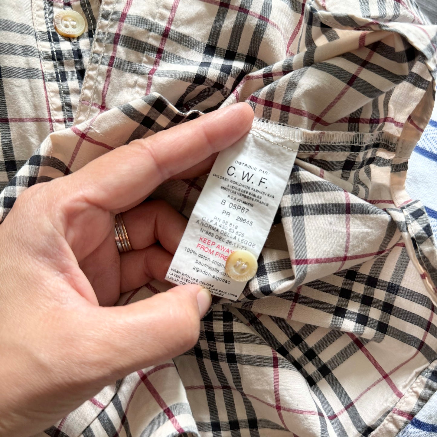 No brand / Checked shirt(Burberry pattern) / 4Y