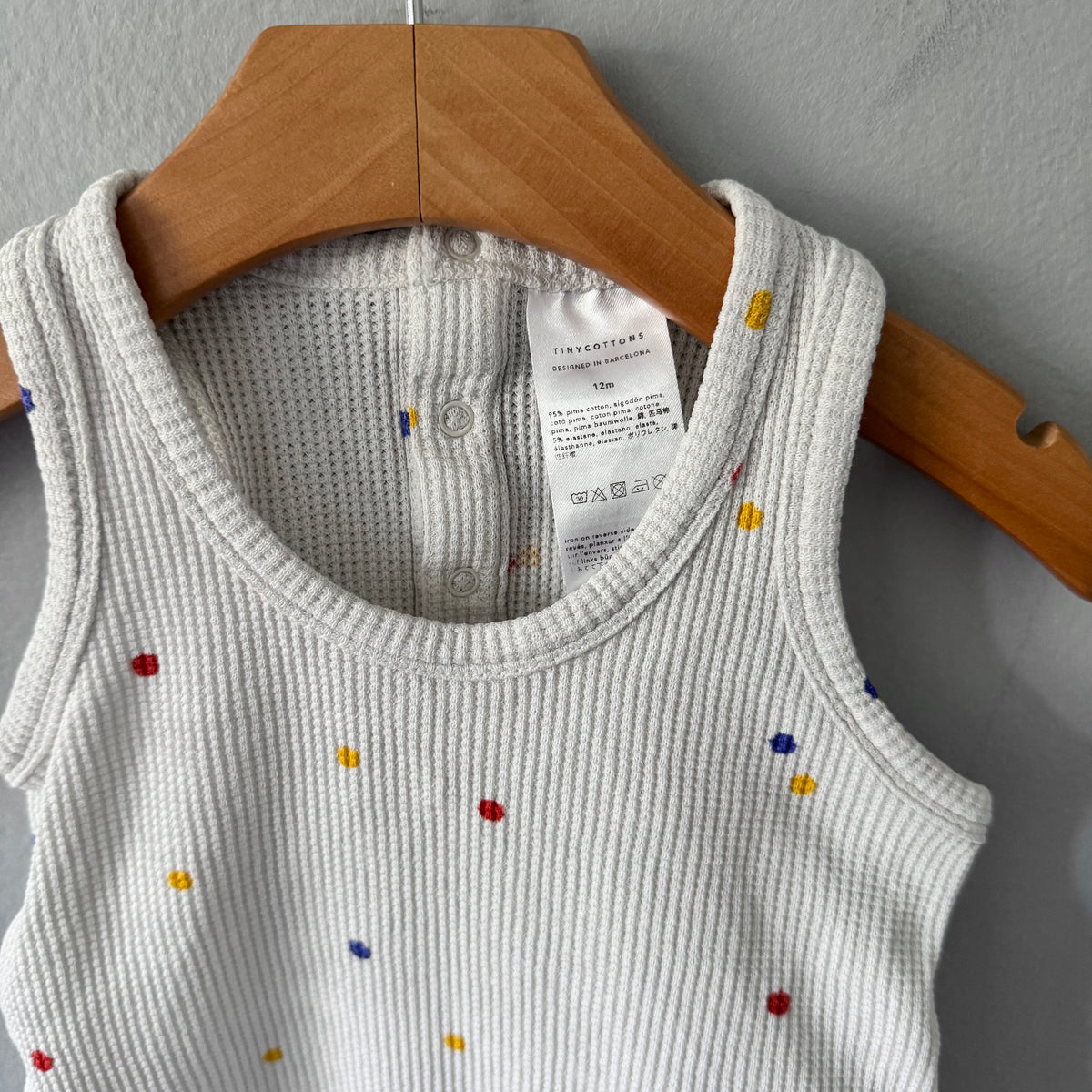 Tiny Cottons / Waffle tank onesie / 12M