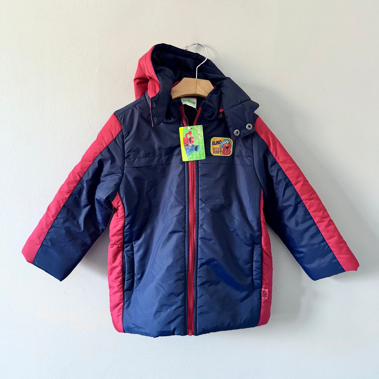 Veste matelassée légère Sesame Street / Elmo / 110cm (4-5 ans) - Neuve avec étiquette