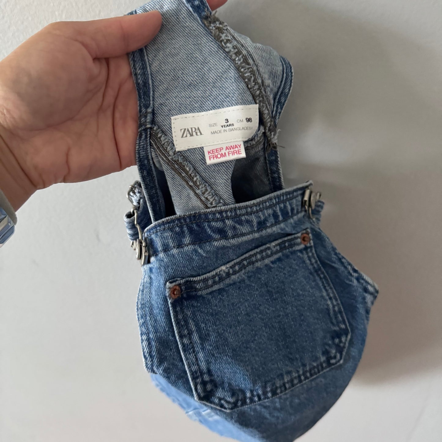 Zara / Denim overall skirt / 3Y
