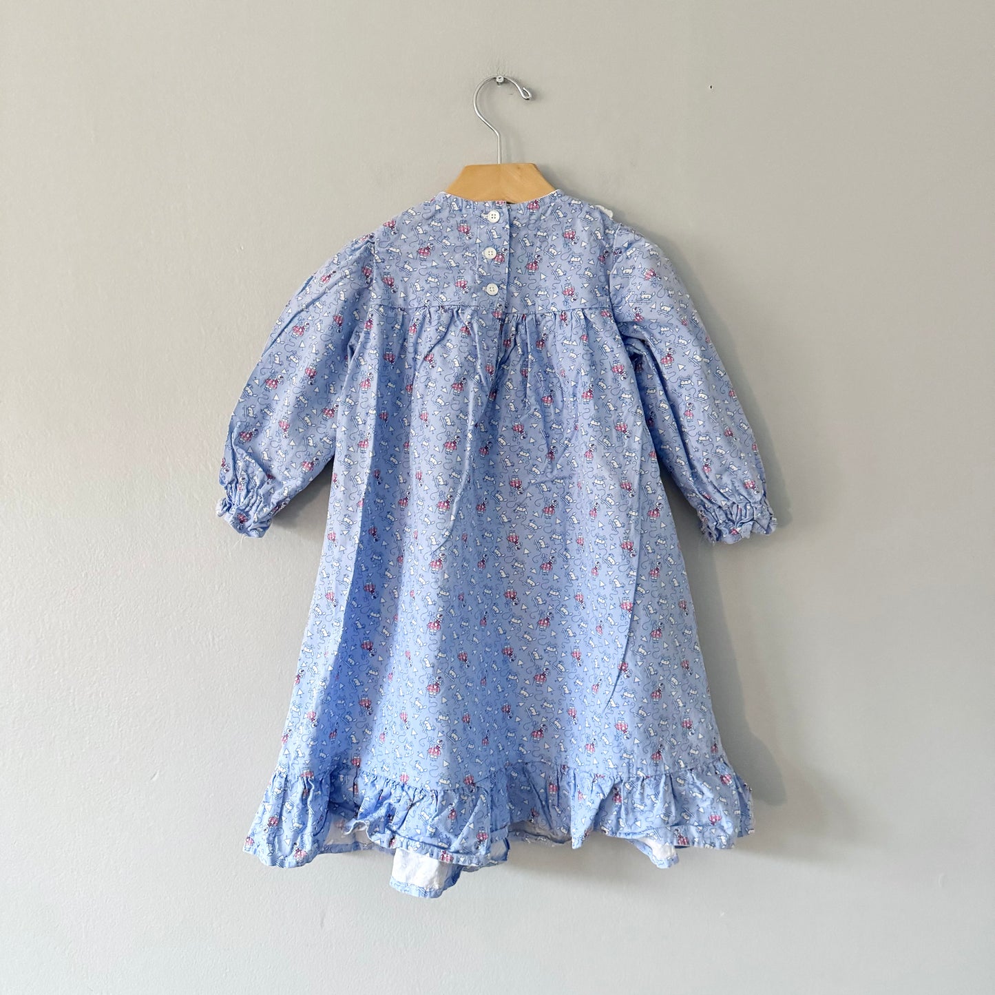 Handmade / Blue cotton dress / 4Y