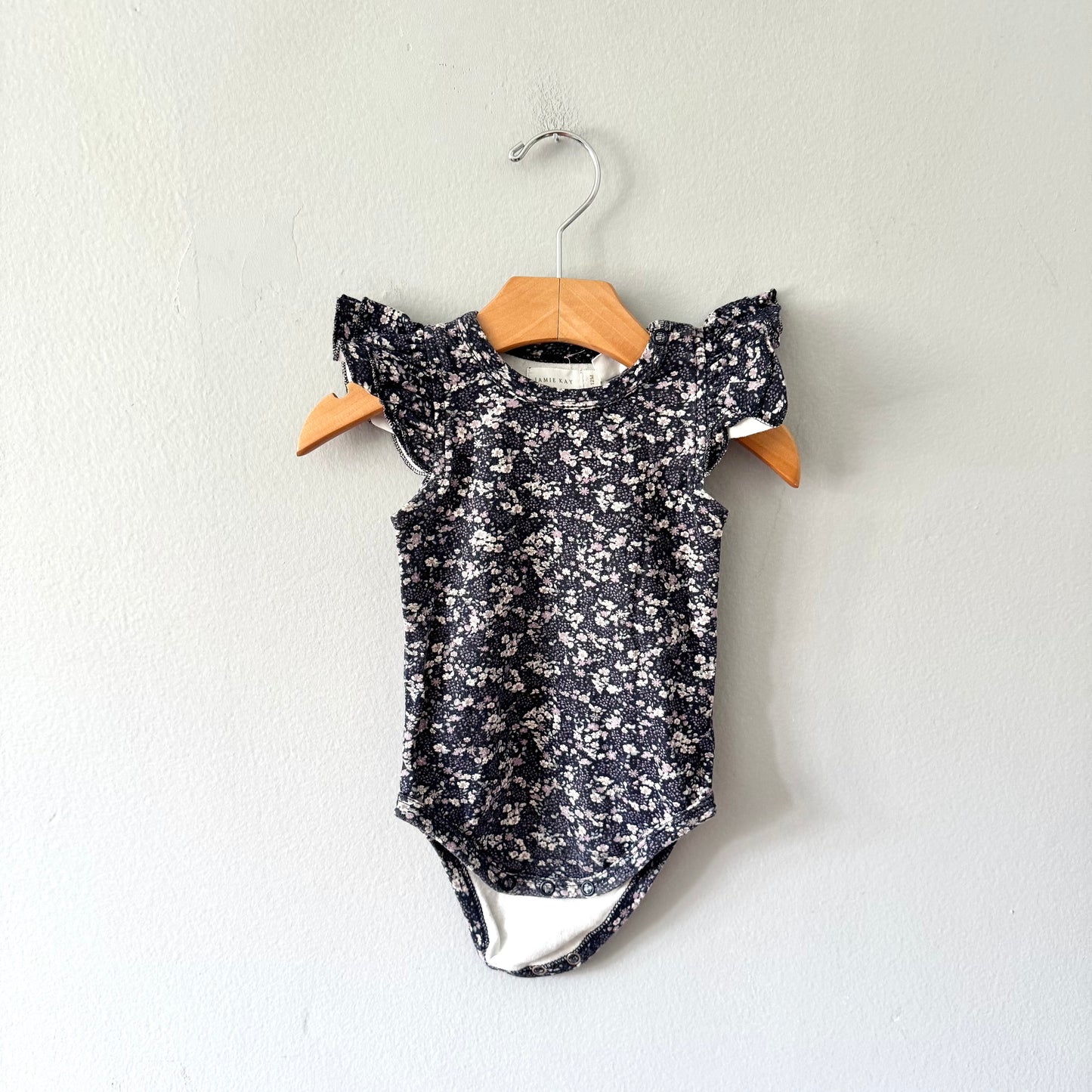 Jamie Kay / Navy floral tank onesie / 6-12M