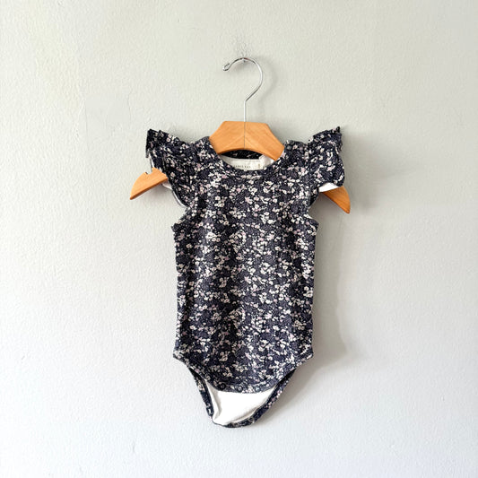 Jamie Kay / Navy floral tank onesie / 6-12M