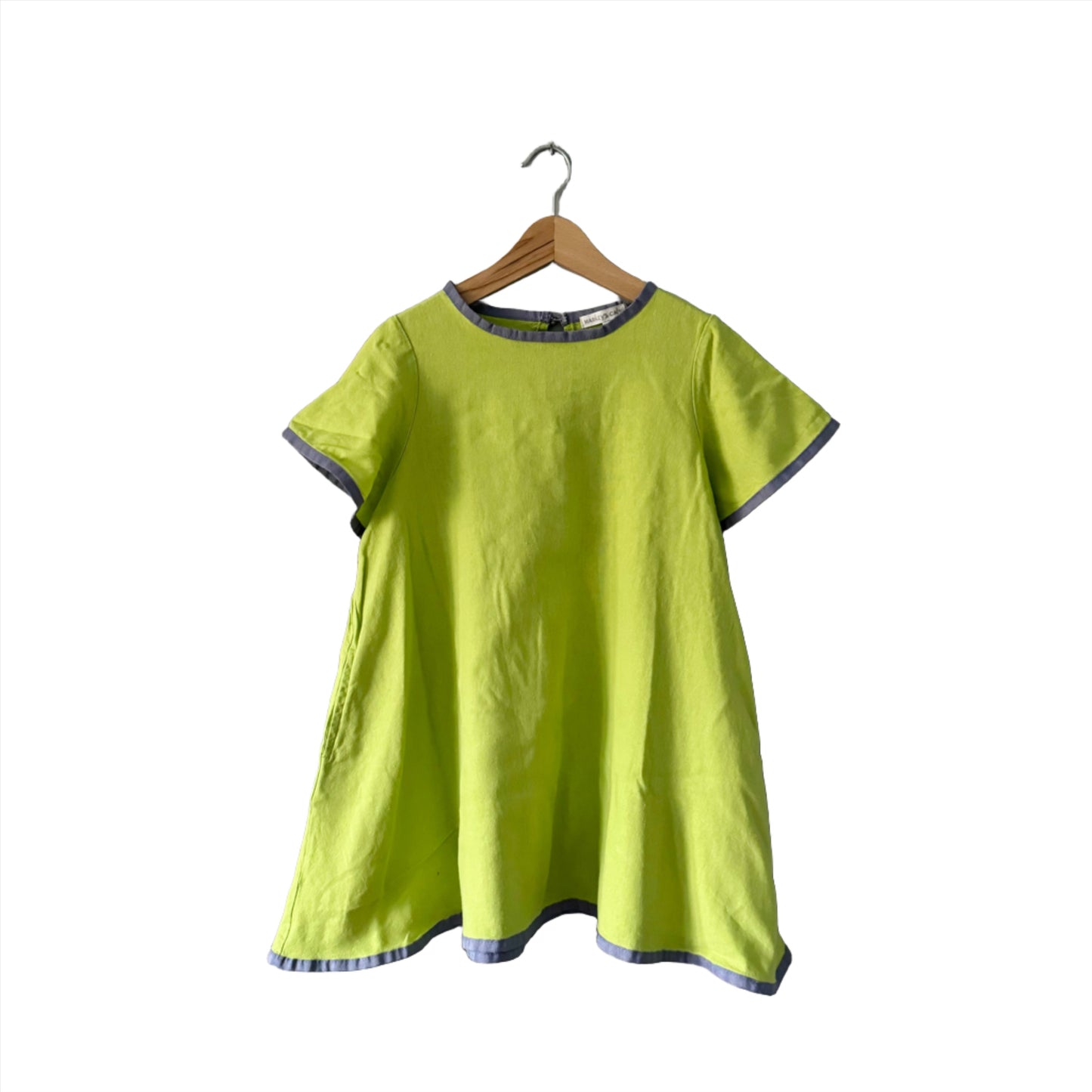 Markey's Calmia / Lime green short sleeve dress / 4-5Y