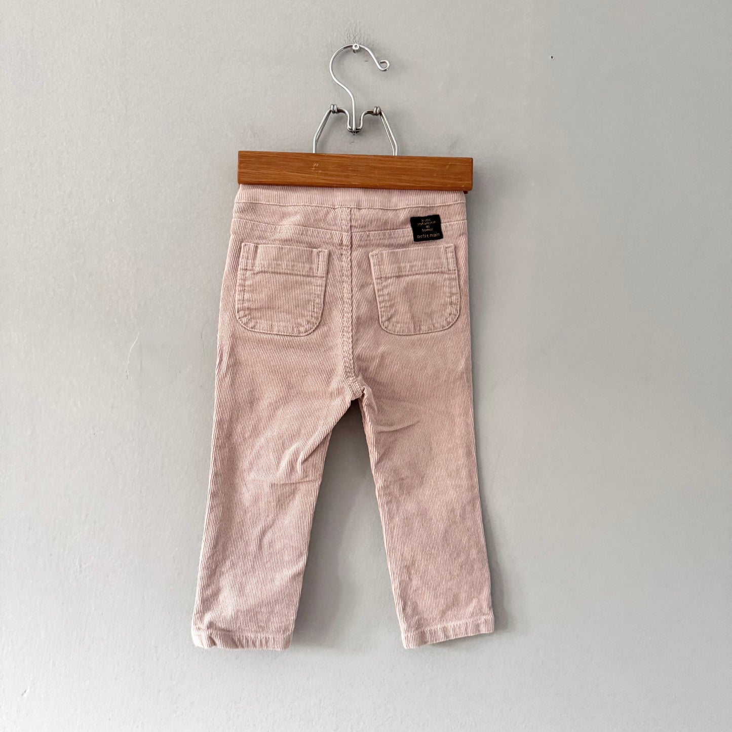 Petit Main / Light pink corduroy leggings pant / 18-24M(90)