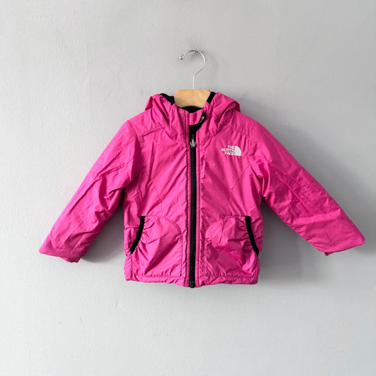 The North Face / Reversible puffer jacket - pink x black	/ 2T