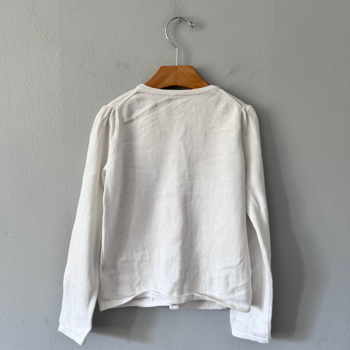 Janie & Jack / White cotton cardigan / 6Y