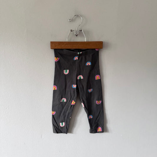 Cat & Jack / Dark grey x rainbow leggings / 18M