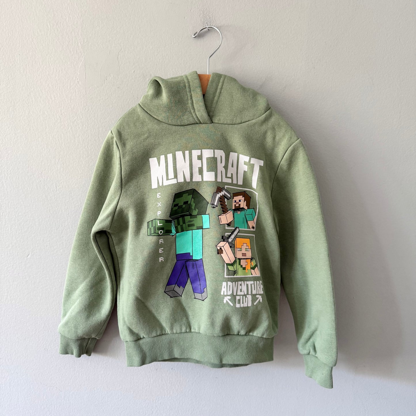 Mine Craft / Green hoodie / 6Y