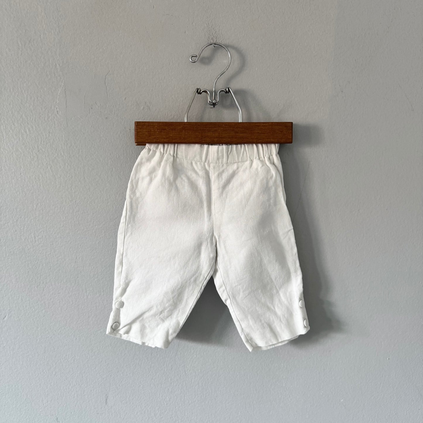 La stupenderia / Pantalon en lin blanc / 6M