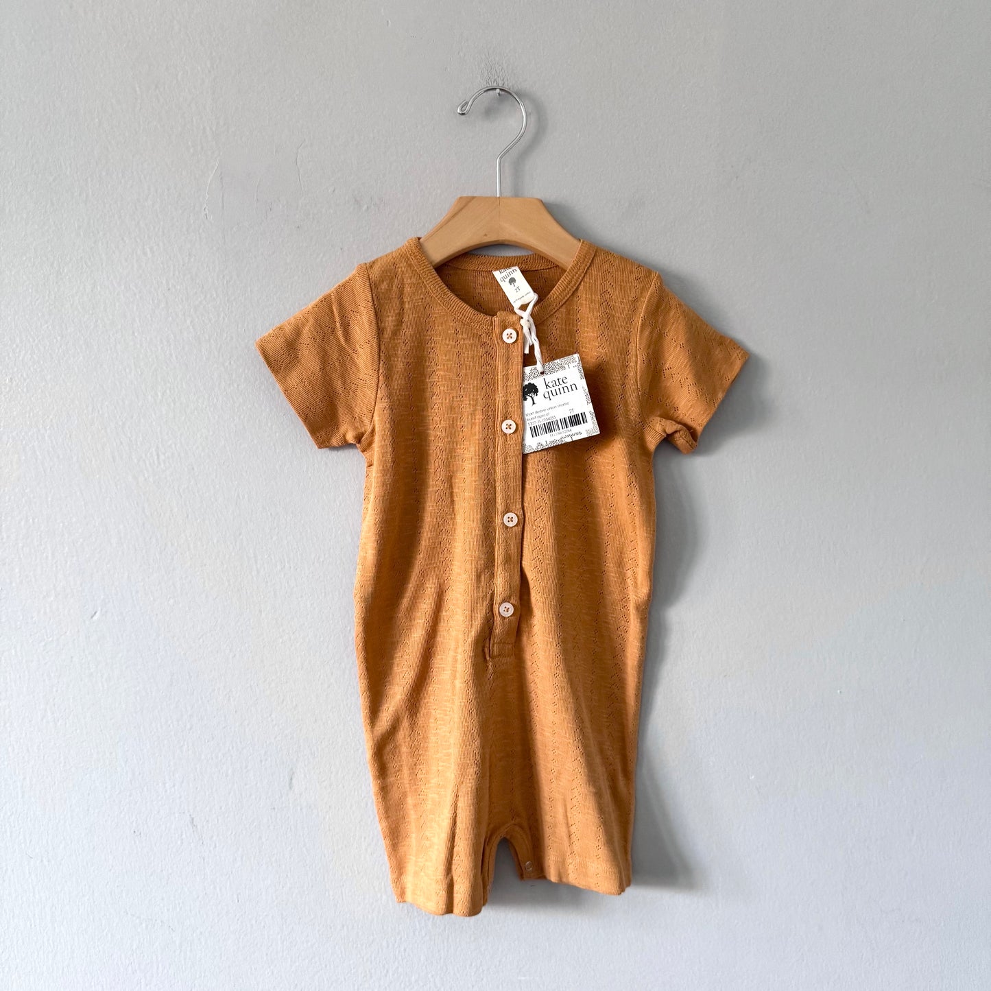 Kate Quinn / short sleeve union shortie | burnt apricot / 2T- New with tag