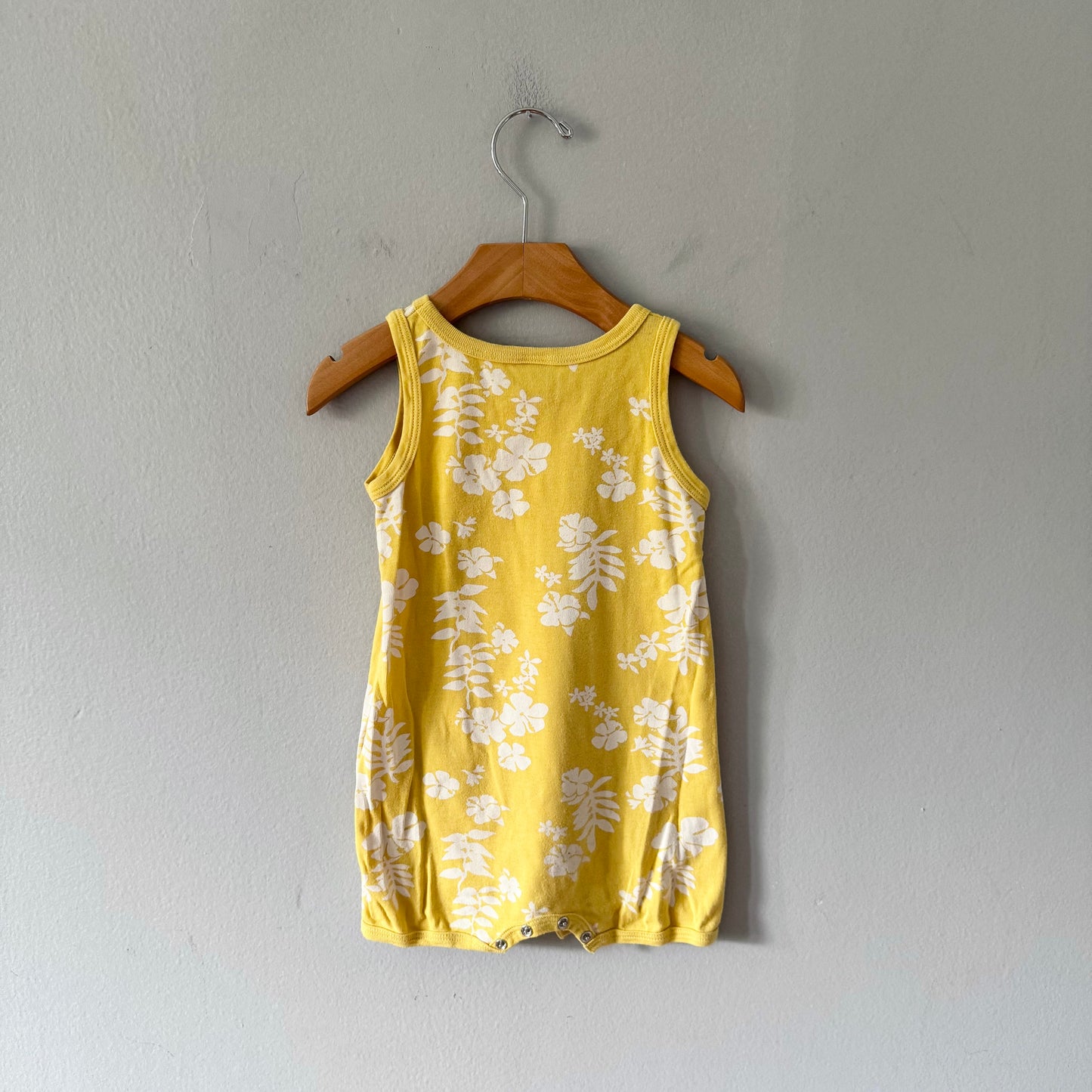 Petit Bateau / Yellow tank romper / 24M