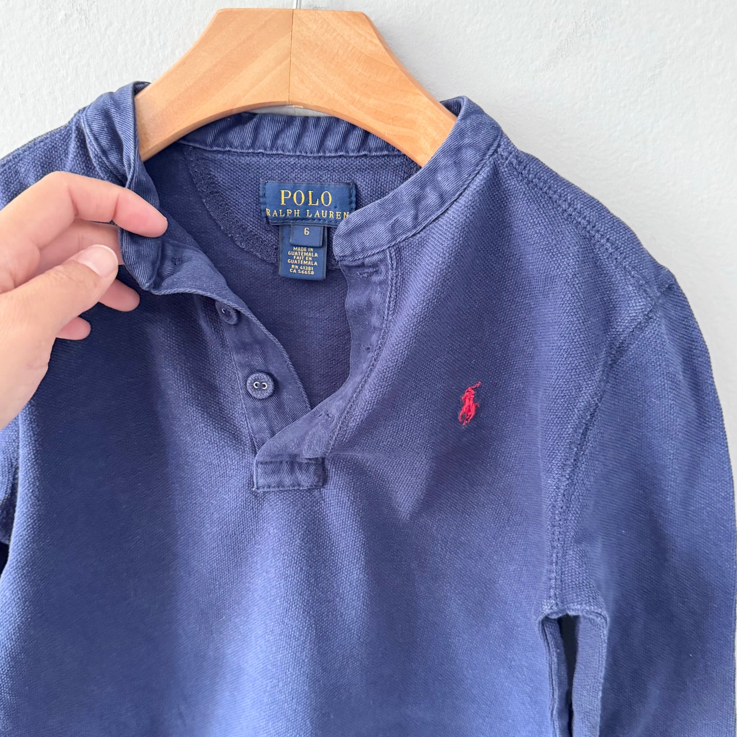 Polo Ralph Lauren / Navy polo long sleeve / 6Y