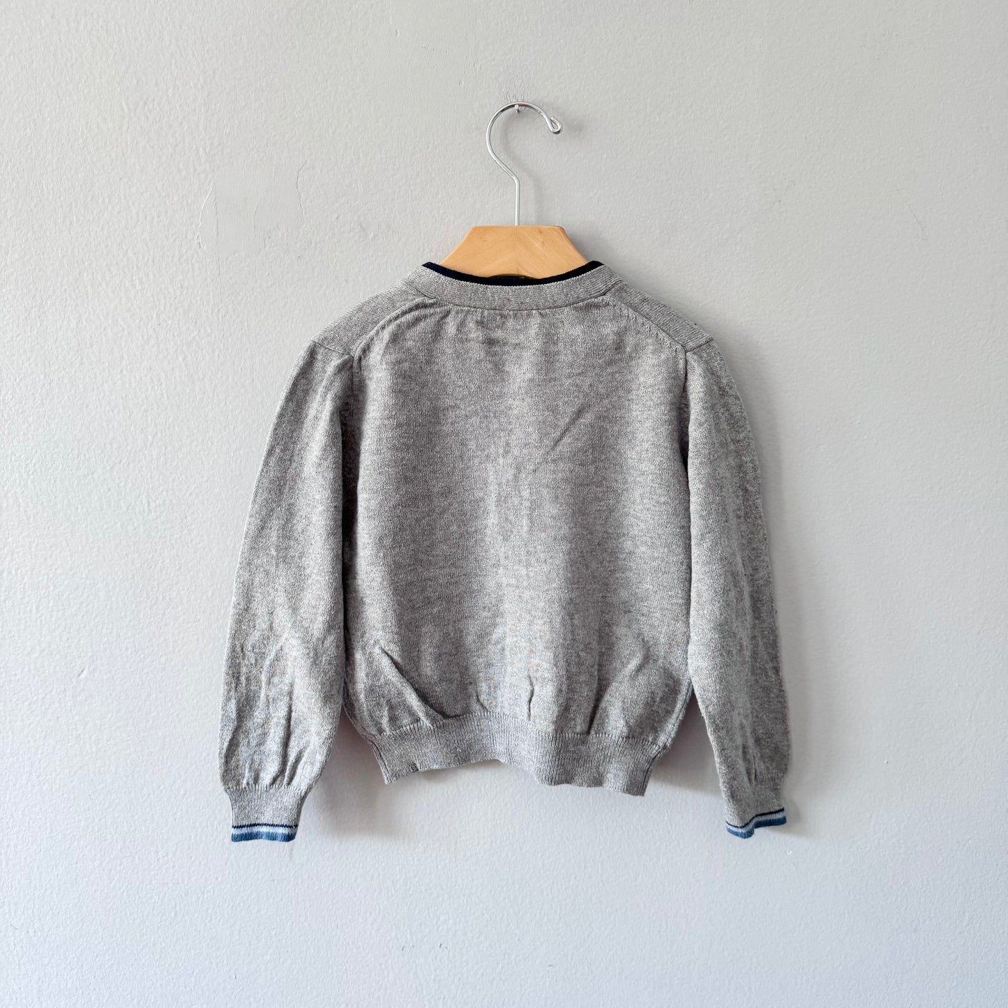 Paul Smith / Light grey cotton x cashmere cardigan / 4Y