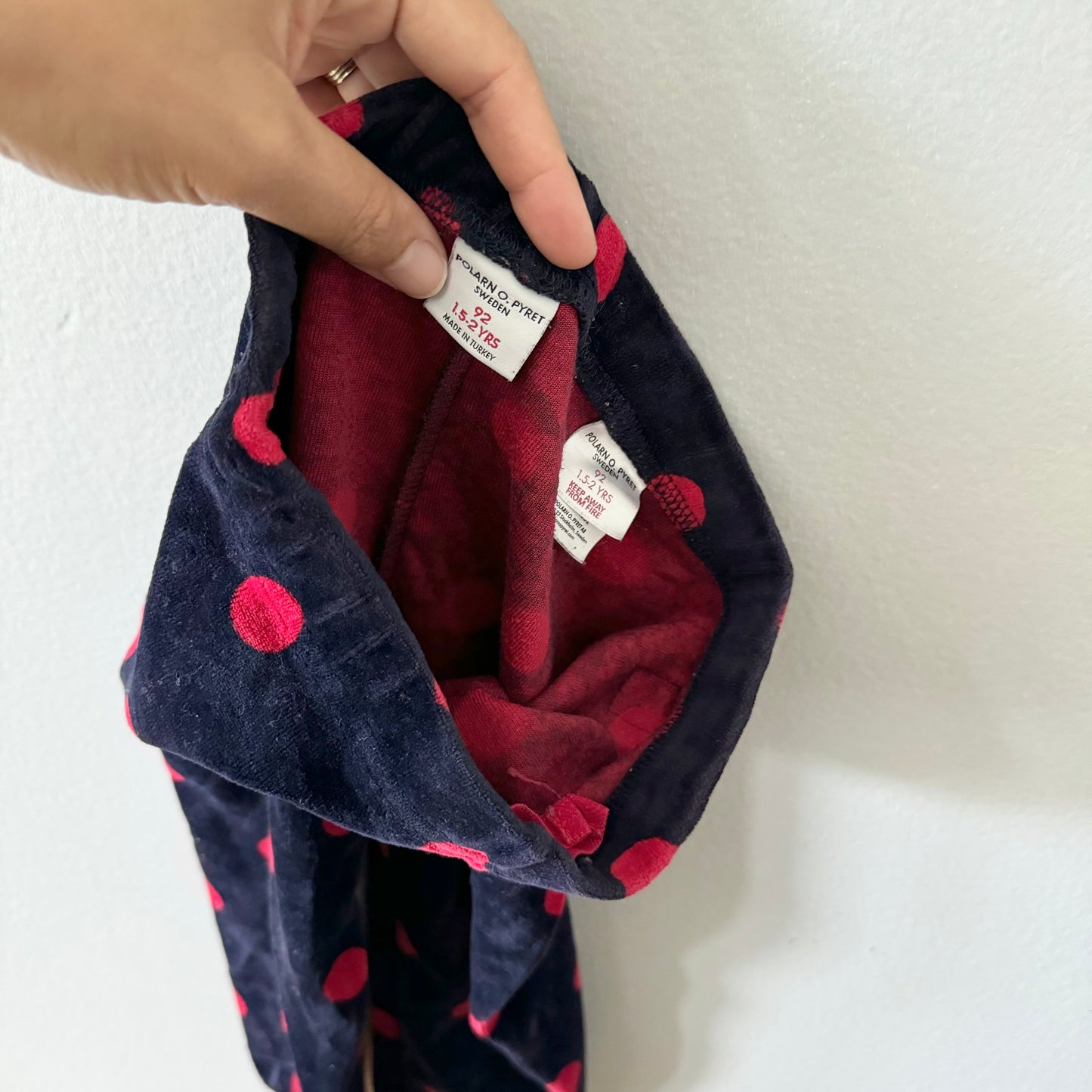 Polarn O. Pyret / Velour comfy pants / 18-24M