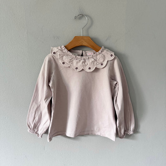 Zara / Light pink long sleeve with collar / 4Y