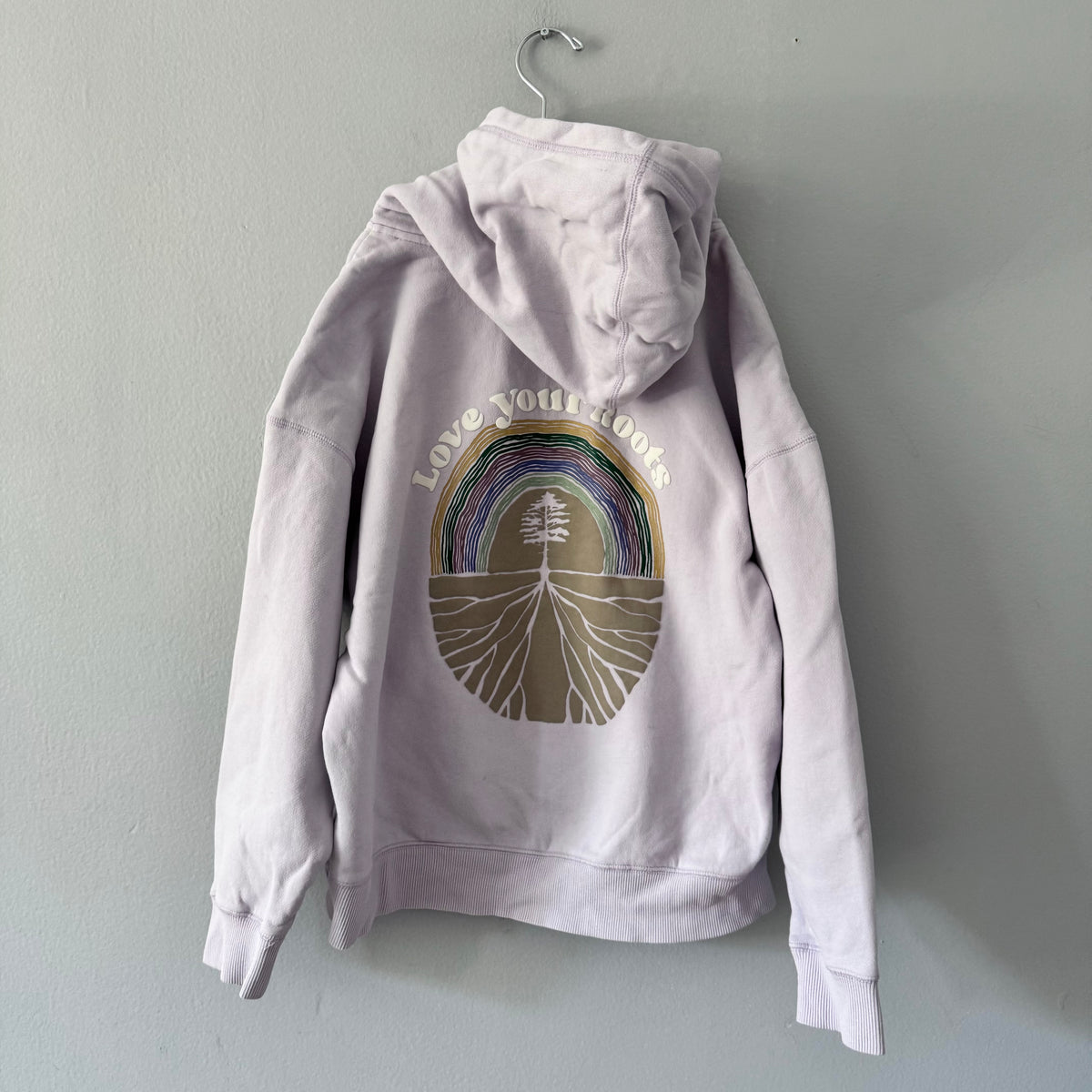 Roots / Light purple hoodie / 11-12Y
