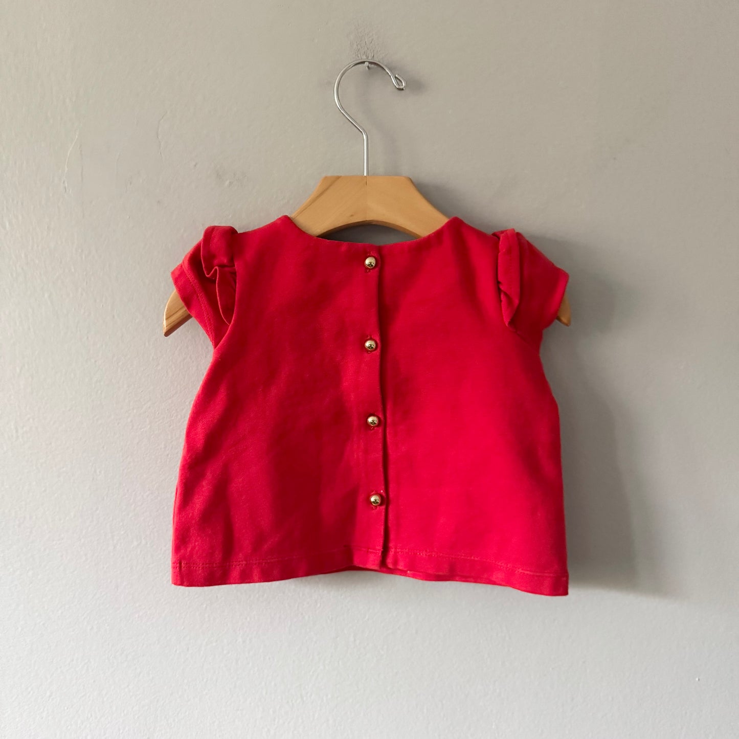 Janie & Jack / Red short sleeve top / 12-18M