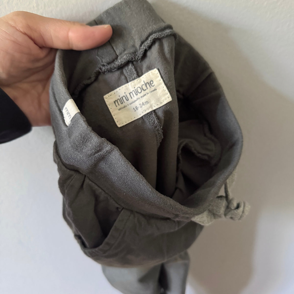 Mini mioche / Dark grey cotton pants / 18-24M