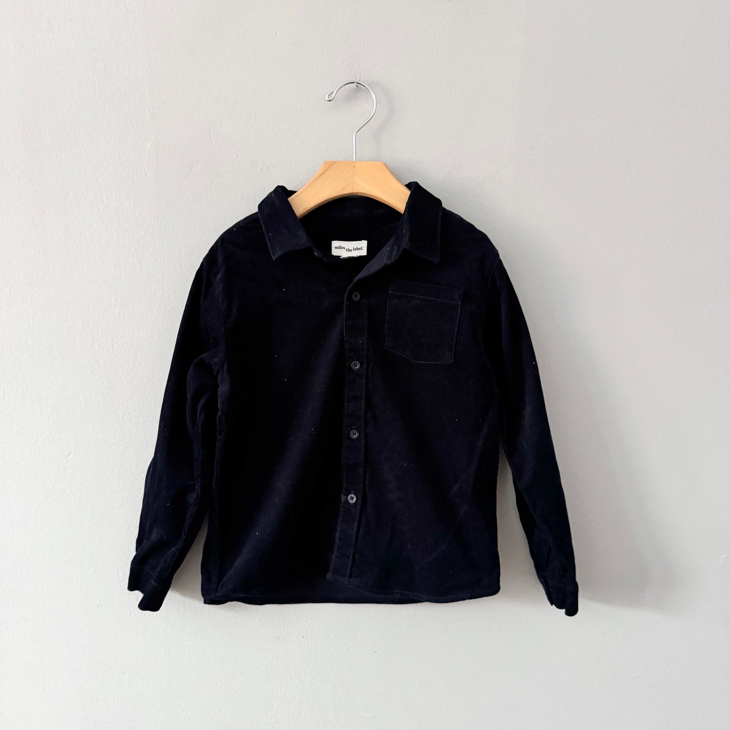Miles the label / Black codruroy shirt / 6Y