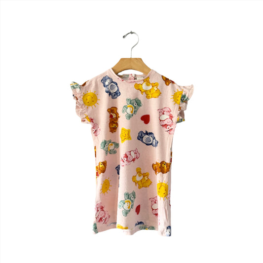 H&M / Care Bear short sleeve dress / 3-4Y