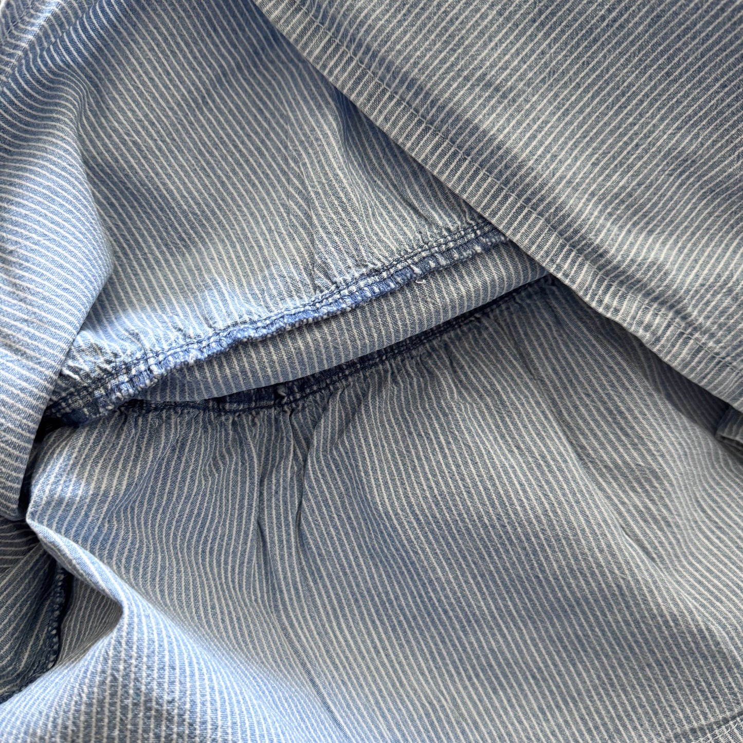 Zara / Chambray x stripe cami dress / 4-5Y