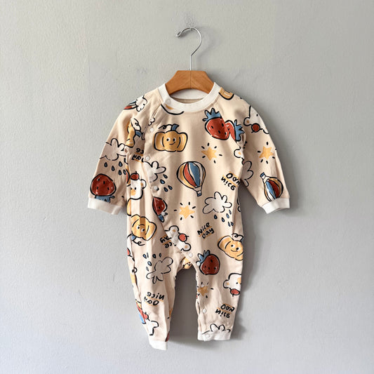 No brand / Cotton romper / 12M