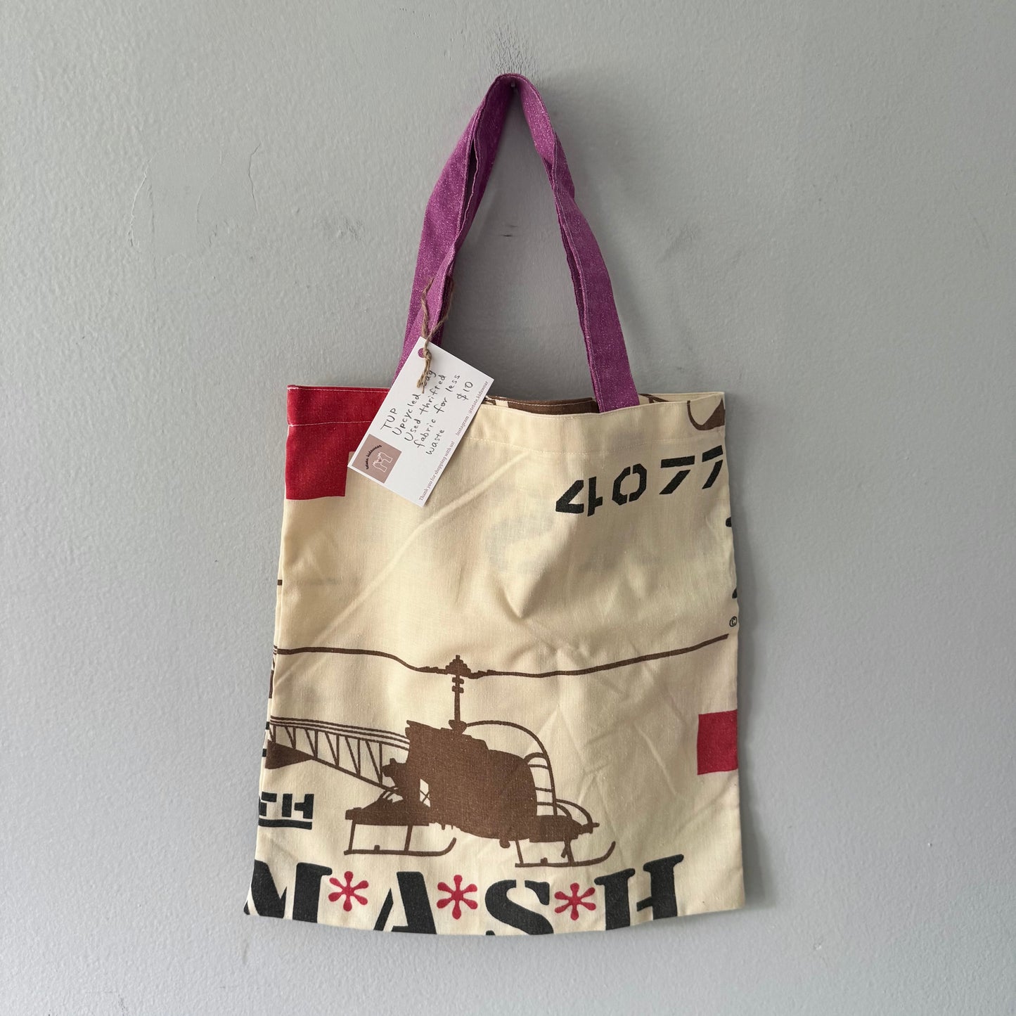 TUP / Upcycle playful bag / 13.5 x 12.5 inches