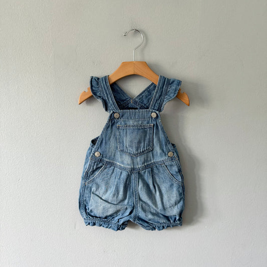 Gap / Denim overall shorts / 12-18M