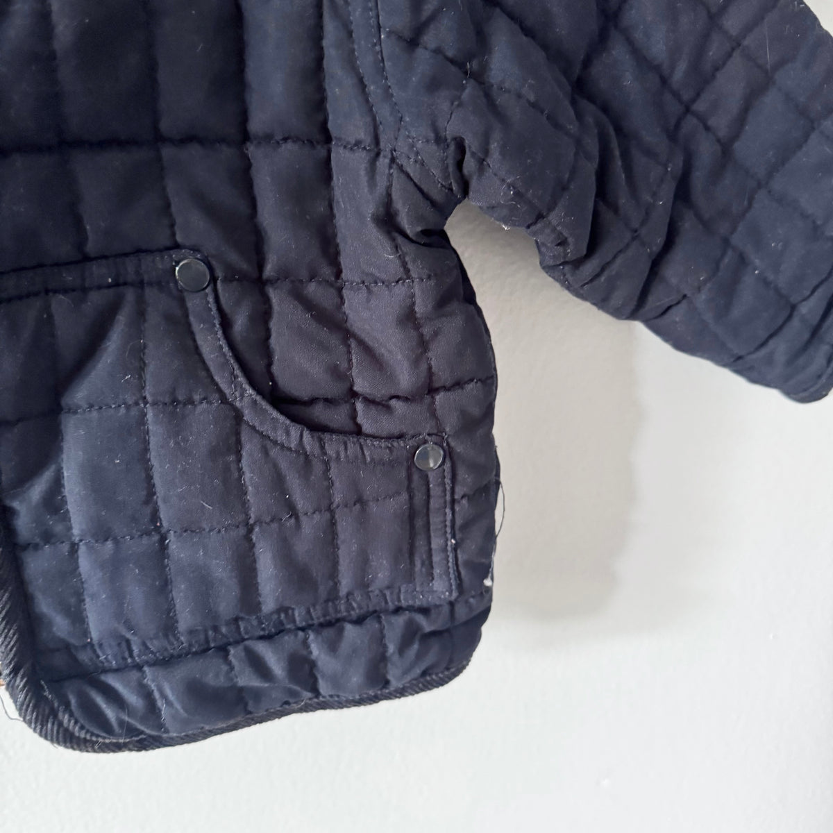 Cora / Black padded zip up jacket / 12M