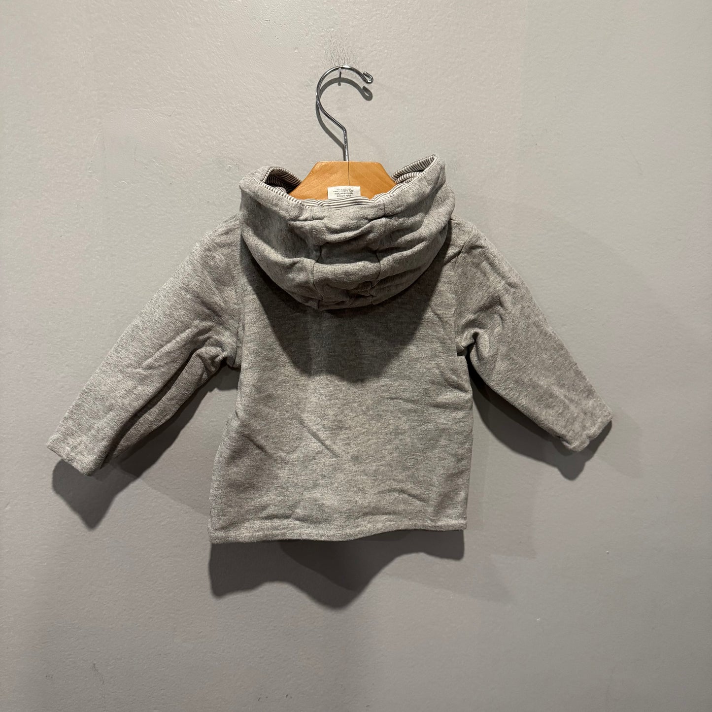 Snugabye / Light grey reversible crew hoodie / 24M