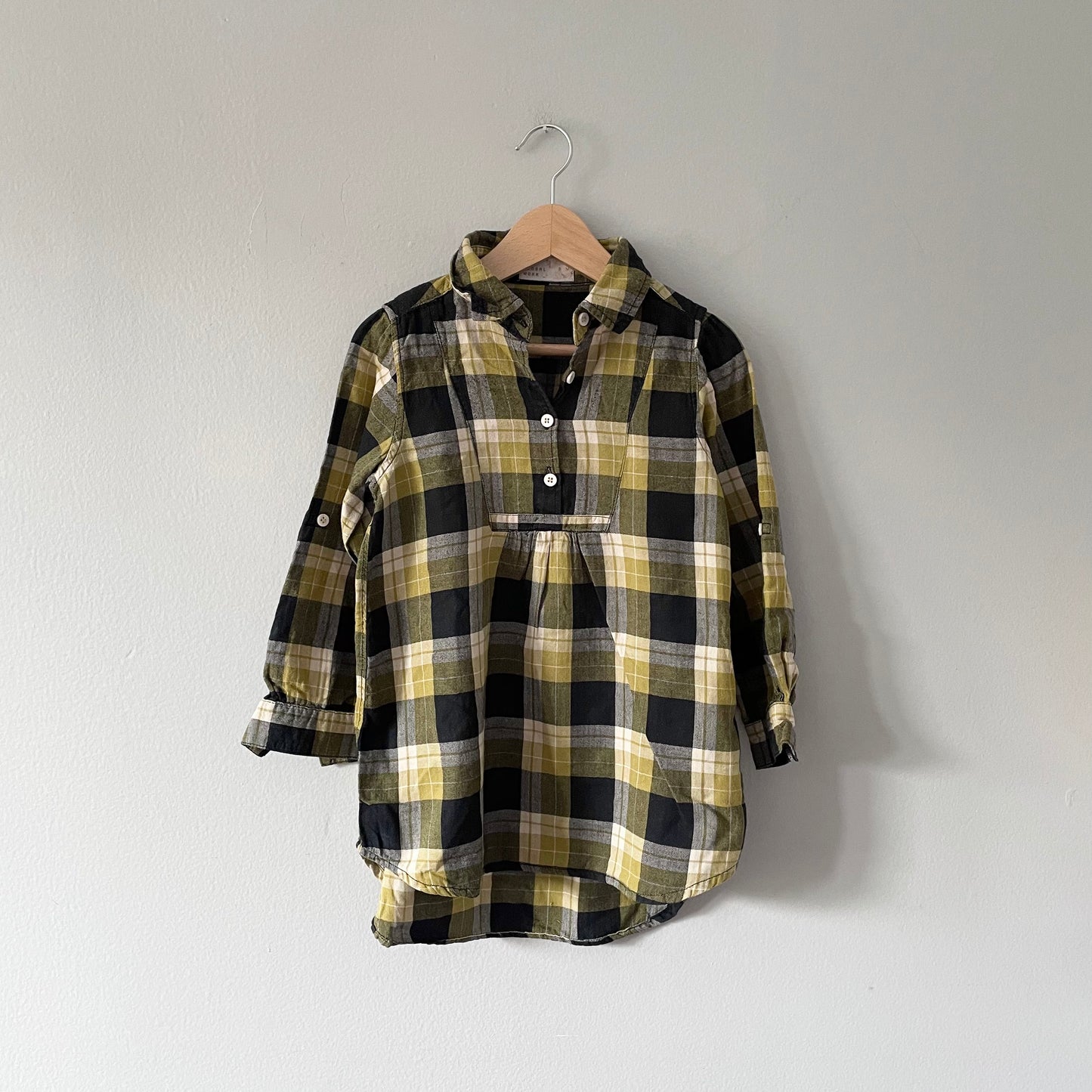 Global Work / Checked shirt dress / 3-4Y