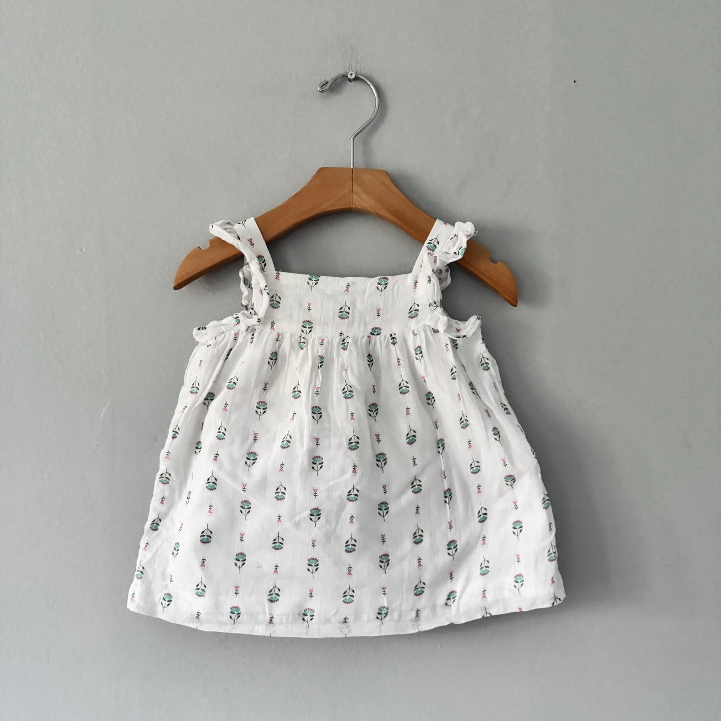 Janie & Jack / Ensemble caraco et bloomer blanc à fleurs / 3-6 mois