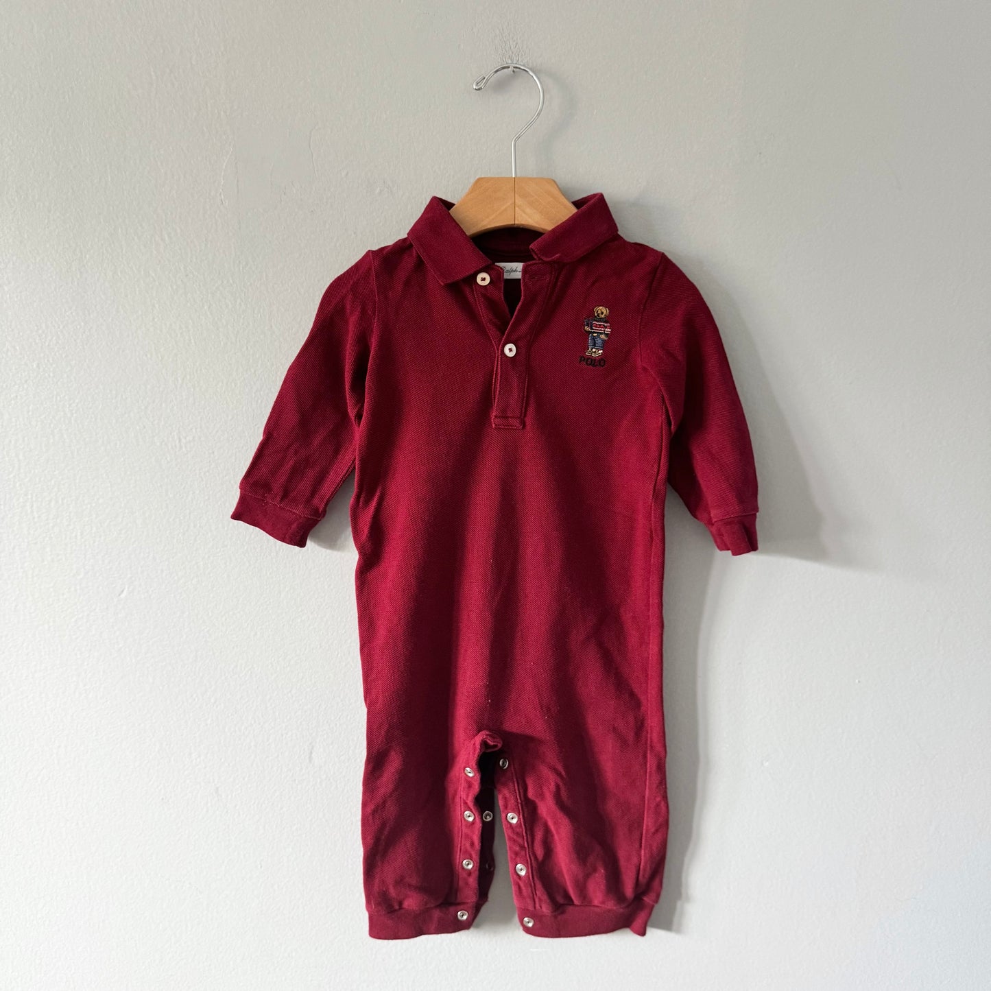 Polo Ralph Lauren / Barboteuse polo ourson rouge / 9M